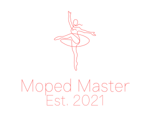 Pink Ballet Instructor  logo design