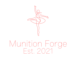 Pink Ballet Instructor  logo design