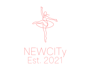 Pink Ballet Instructor  logo design