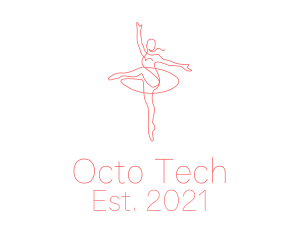 Pink Ballet Instructor  logo design