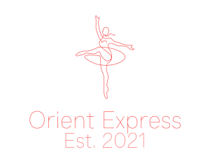 Pink Ballet Instructor  logo design