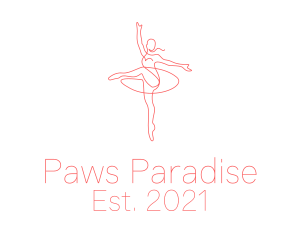 Pink Ballet Instructor  logo design