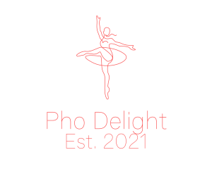 Pink Ballet Instructor  logo design