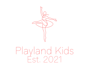 Pink Ballet Instructor  logo design