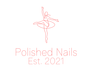 Pink Ballet Instructor  logo design