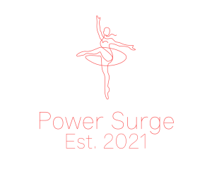 Performance - Pink Ballet Instructor logo design