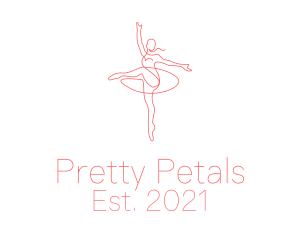 Pink Ballet Instructor  logo design