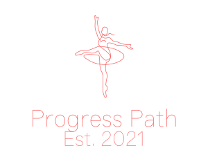 Pink Ballet Instructor  logo design