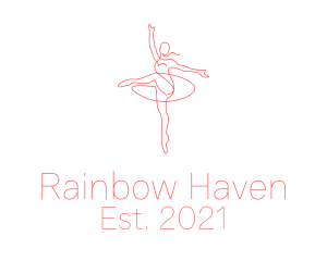 Pink Ballet Instructor  logo design