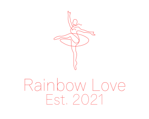 Pink Ballet Instructor  logo design