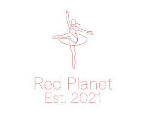 Pink Ballet Instructor  logo design