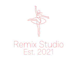 Pink Ballet Instructor  logo design