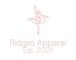 Pink Ballet Instructor  logo design