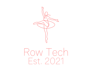 Pink Ballet Instructor  logo design