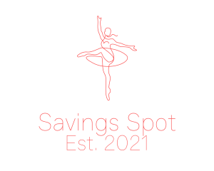 Pink Ballet Instructor  logo design