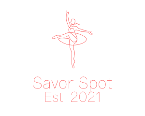 Pink Ballet Instructor  logo design