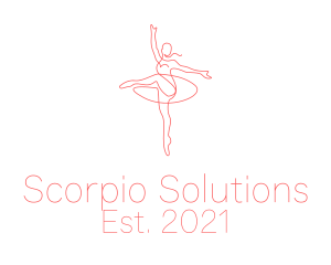 Pink Ballet Instructor  logo design