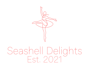 Pink Ballet Instructor  logo design