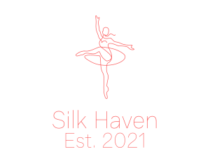 Pink Ballet Instructor  logo design