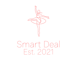 Pink Ballet Instructor  logo design