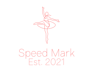 Pink Ballet Instructor  logo design