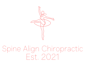 Pink Ballet Instructor  logo design