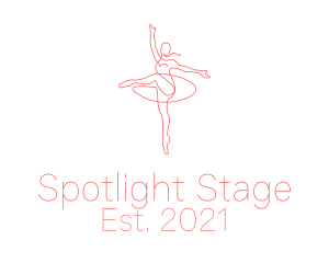 Theater - Pink Ballet Instructor logo design