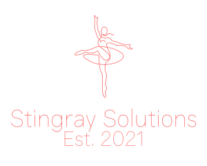 Pink Ballet Instructor  logo design