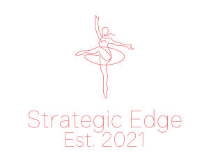 Pink Ballet Instructor  logo design