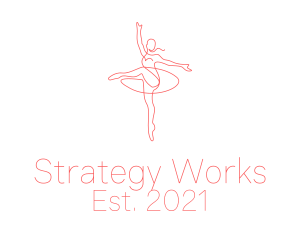 Pink Ballet Instructor  logo design