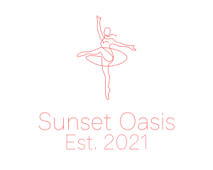 Pink Ballet Instructor  logo design