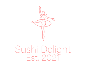 Pink Ballet Instructor  logo design