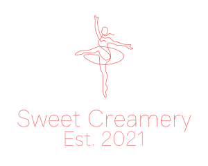 Pink Ballet Instructor  logo design