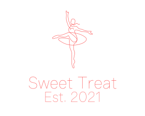 Pink Ballet Instructor  logo design