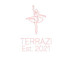 Pink Ballet Instructor  logo design