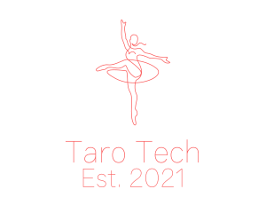 Pink Ballet Instructor  logo design