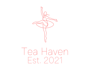 Pink Ballet Instructor  logo design