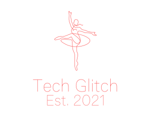 Pink Ballet Instructor  logo design