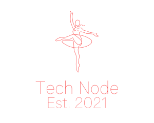 Pink Ballet Instructor  logo design