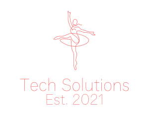 Pink Ballet Instructor  logo design