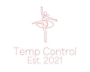 Pink Ballet Instructor  logo design