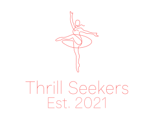 Pink Ballet Instructor  logo design