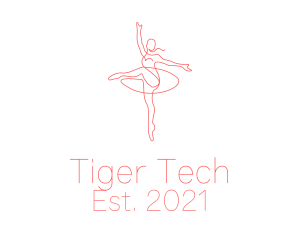 Pink Ballet Instructor  logo design