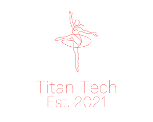 Pink Ballet Instructor  logo design