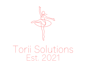 Pink Ballet Instructor  logo design