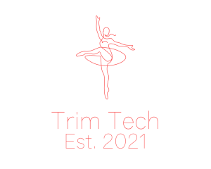 Pink Ballet Instructor  logo design