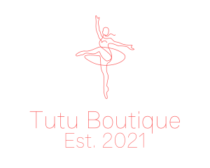 Tutu - Pink Ballet Instructor logo design