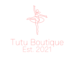 Pink Ballet Instructor  logo design