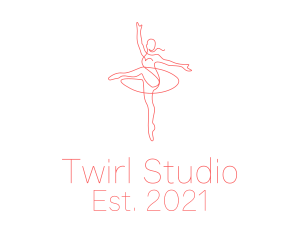 Pink Ballet Instructor  logo design