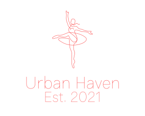 Pink Ballet Instructor  logo design